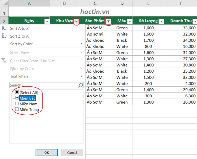 Cách Lọc Danh Sách Trong Excel Thỏa Mãn Điều Kiện Tại Nhiều Cột