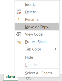 Cách copy 1 sheet trong Excel sang file khác bằng move or copy