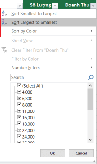 Cách Sắp Xếp Dữ Liệu Trong Excel
