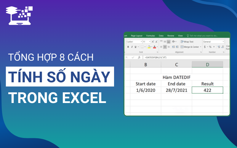 cách tính số ngày trong excel