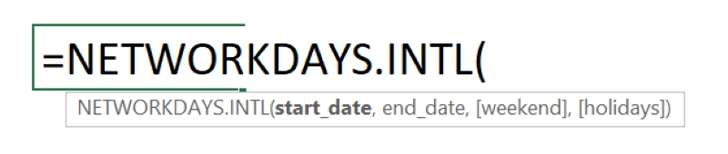 cấu trúc hàm NETWORKDAYS.INTL