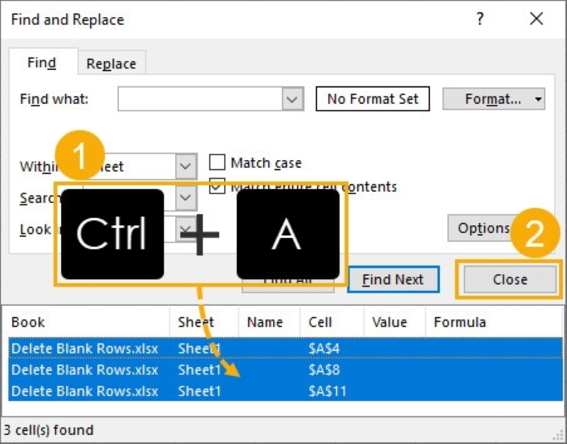 nhấn tổ hợp phím Ctrl + A để chọn tất cả