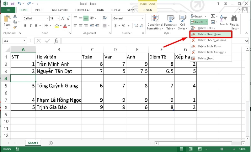 lý do nên học cách xóa dòng trống trong Excel