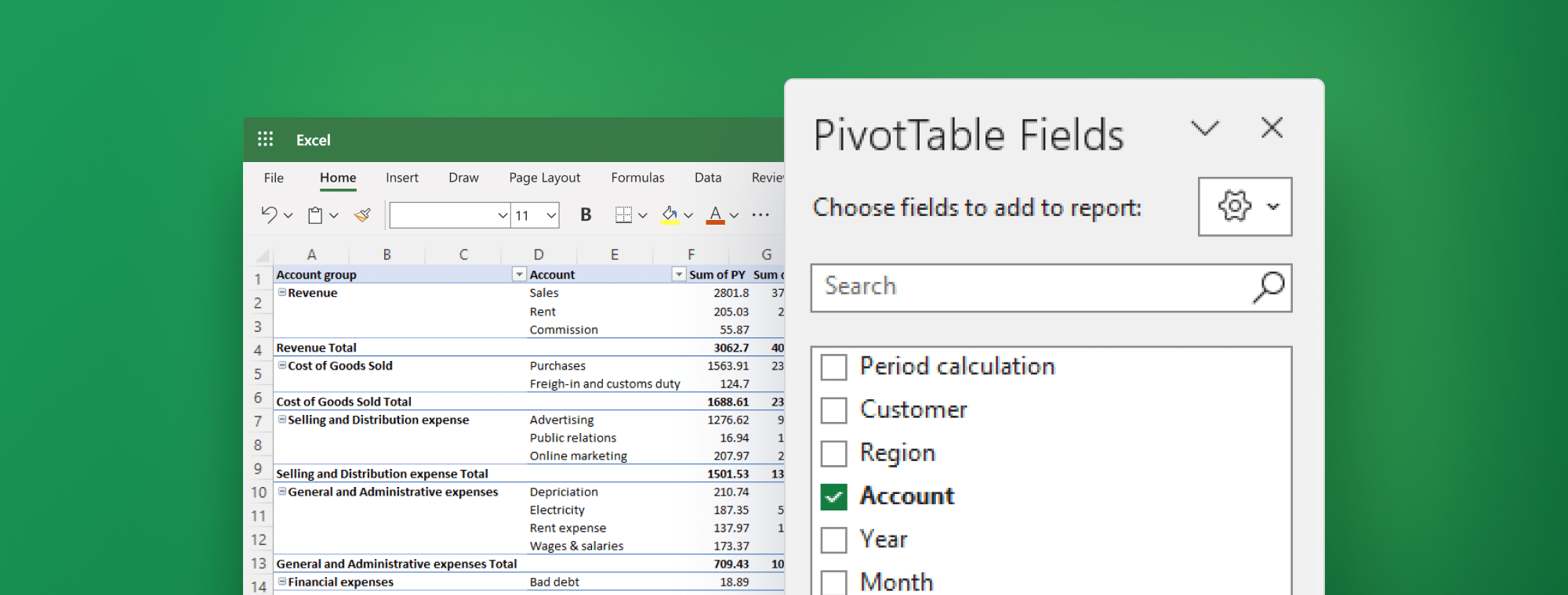 các tính năng nổi bật của Pivot Table trong Excel