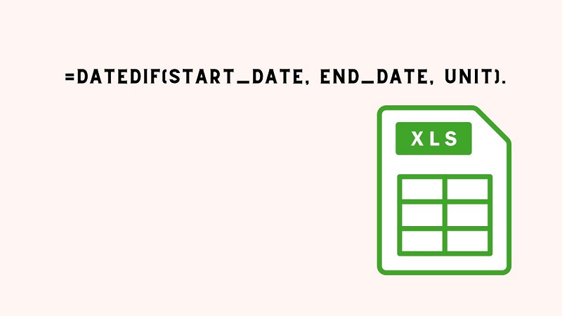Cú pháp hàm DATEDIF trong Excel