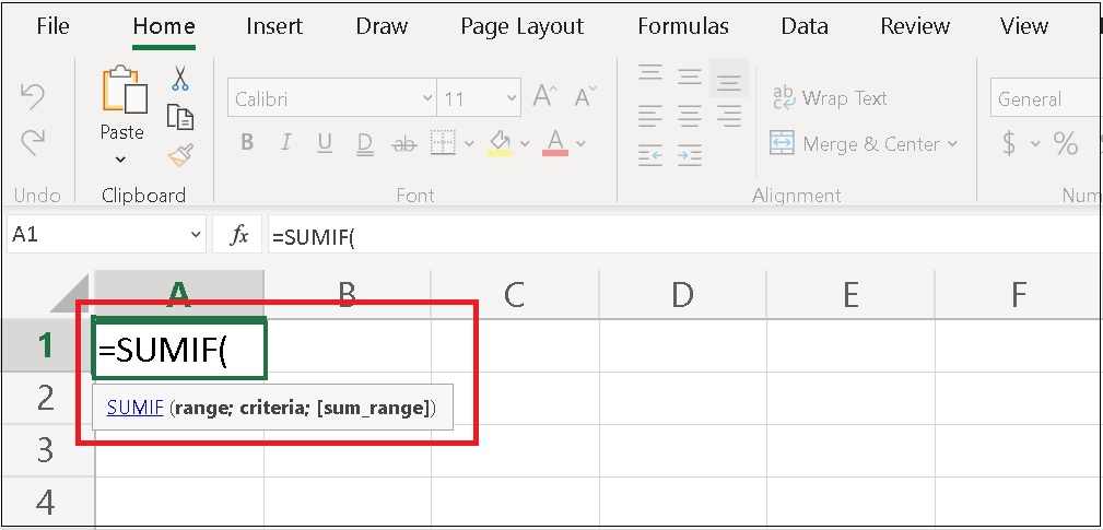 Cú pháp hàm SUMIF trong Excel