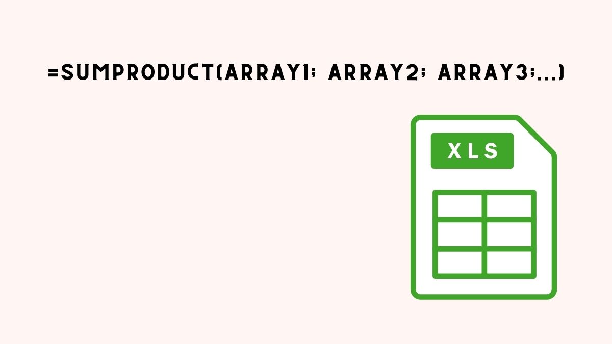 Cú pháp hàm SUMPRODUCT trong Excel