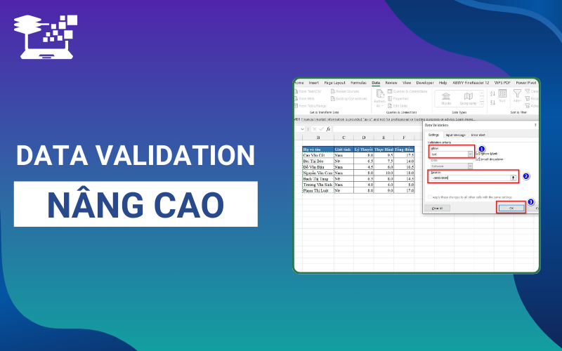 data validation nâng cao