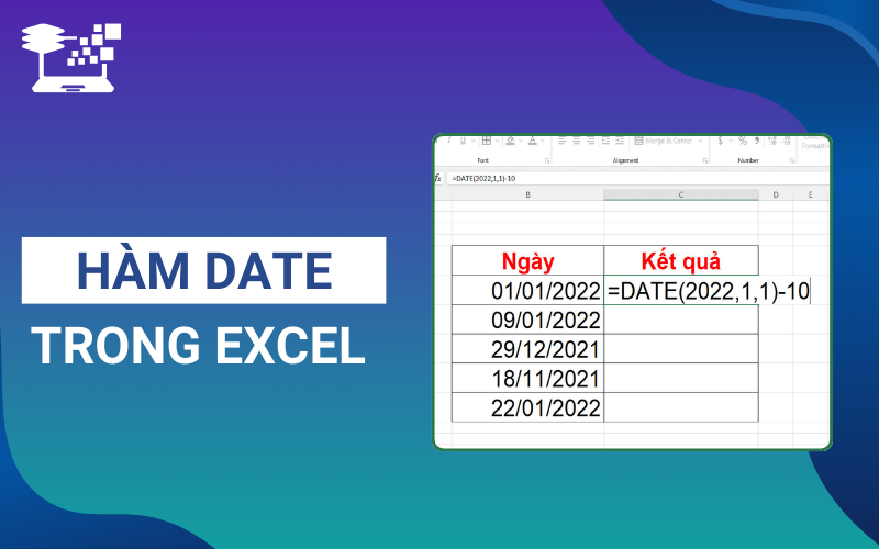 hàm date trong excel