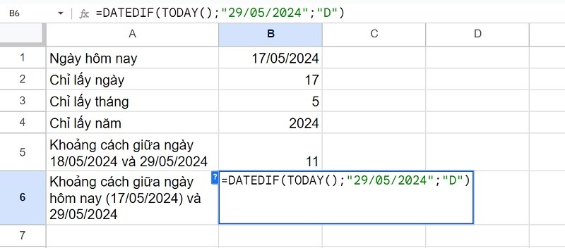 Hàm DATEDIF trong Excel có nhiều tính năng không