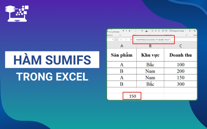 hàm sumifs trong excel