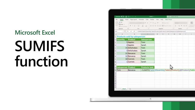 Hàm SUMIFS trong Excel