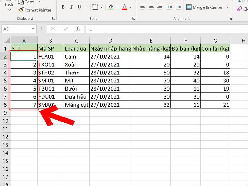 Excel tự động điền dãy số thứ tự theo lựa chọn của bạn