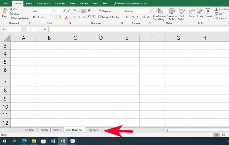 kết quả sau khi copy nhiều sheet trên cùng một file Excel