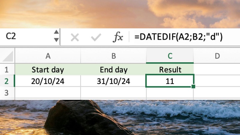 Tại sao không sử dụng được hàm DATEDIF trong Excel