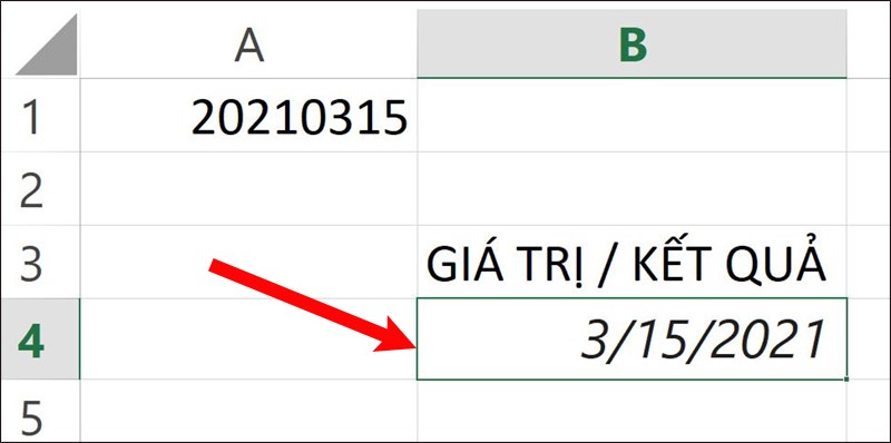 Nhấn Enter và kiểm tra kết quả