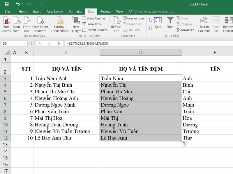 Lấy ký tự bất kỳ trong Excel là gì