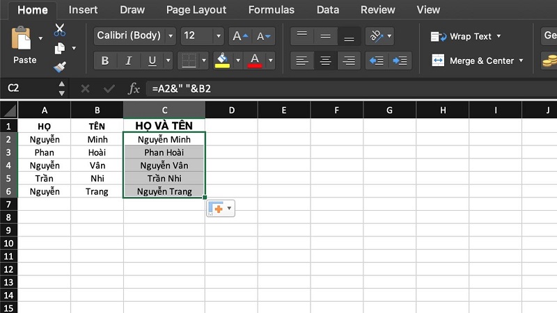 các trường hợp nên tiến hành gộp ô trong Excel