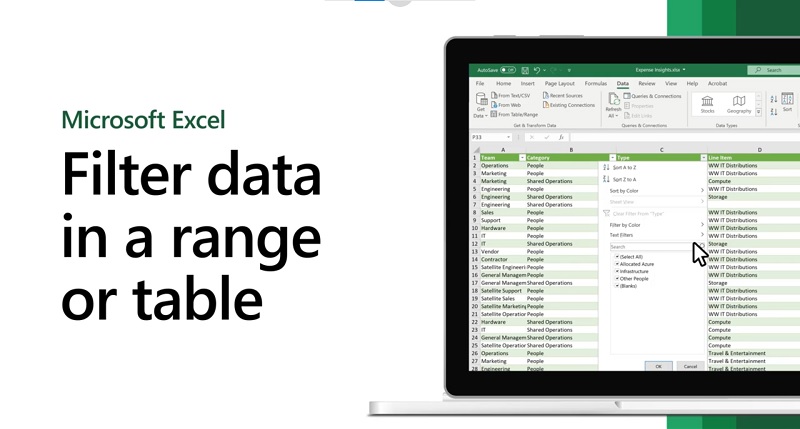 Bộ lọc trong Excel là gì