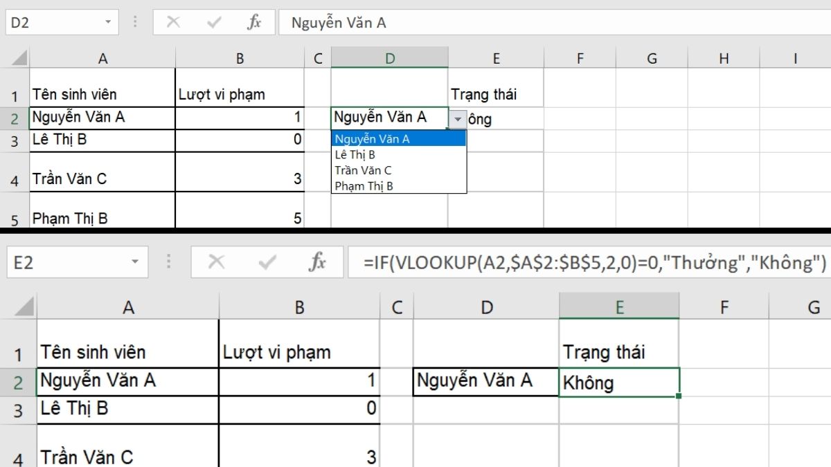 sửa lỗi NA khi sử dụng hàm IF kết hợp VLOOKUP