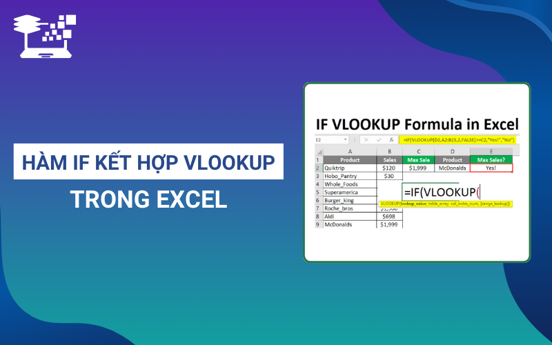 hàm IF kết hợp VLOOKUP