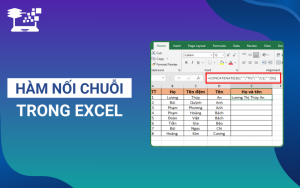 hàm nối chuỗi trong excel