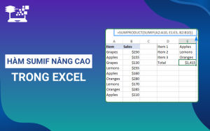 hàm sumif nâng cao