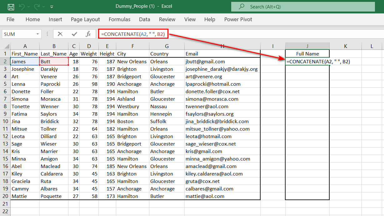 Một số lưu ý cần nắm khi nối chuỗi trong Excel