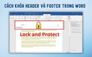 cách khóa Header và Footer trong Word