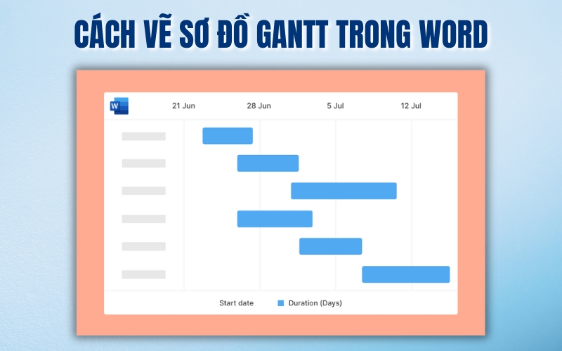 cách vẽ sơ đồ Gantt trong Word