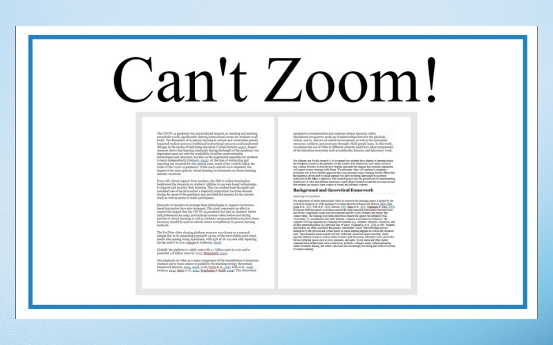 Nguyên nhân dẫn đến tình trạng không zoom được trong Word
