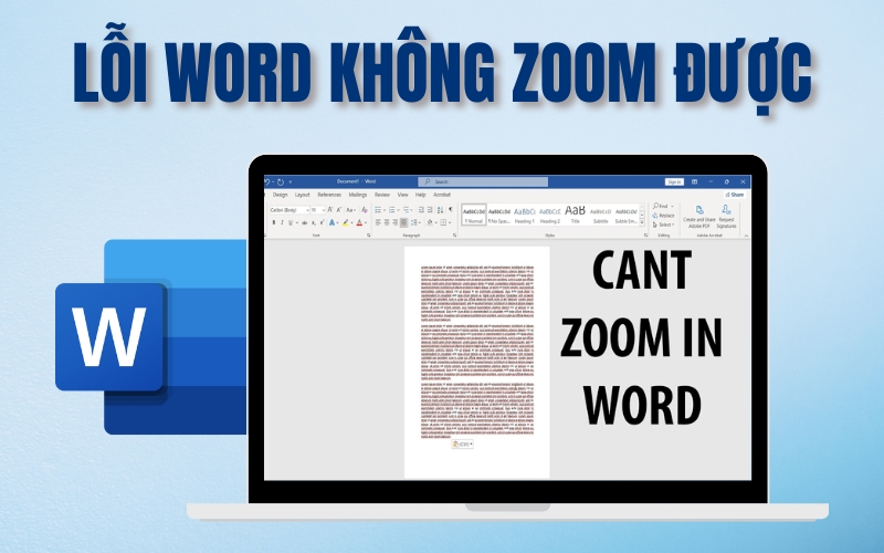 Word không zoom được