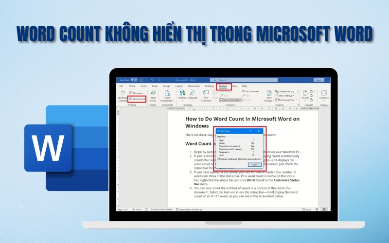 Word Count không hiển thị trong Microsoft Word