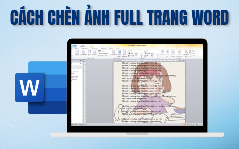 cách chèn ảnh full trang Word