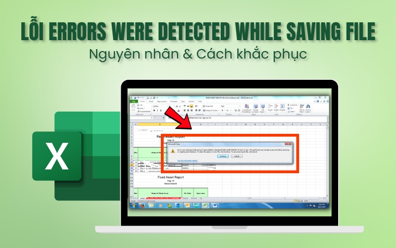 Errors were detected while saving file