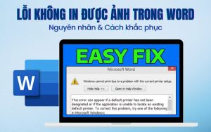 không in được ảnh trong Word
