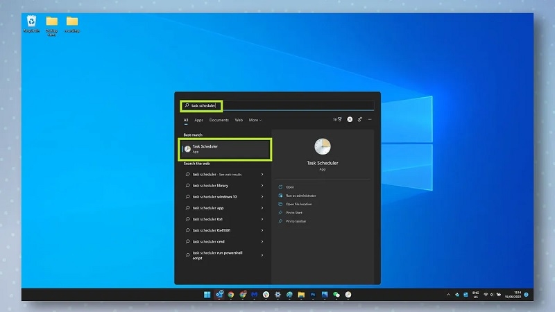 mở Task Scheduler
