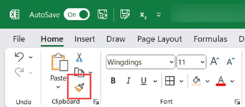 Format Painter trong Excel