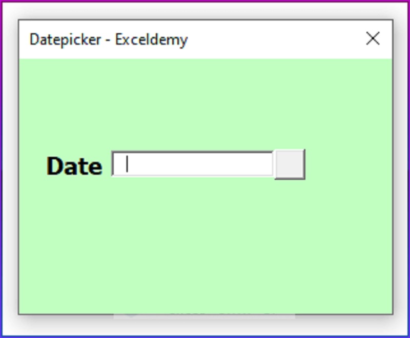 hộp thoại Datepicker xuất hiện