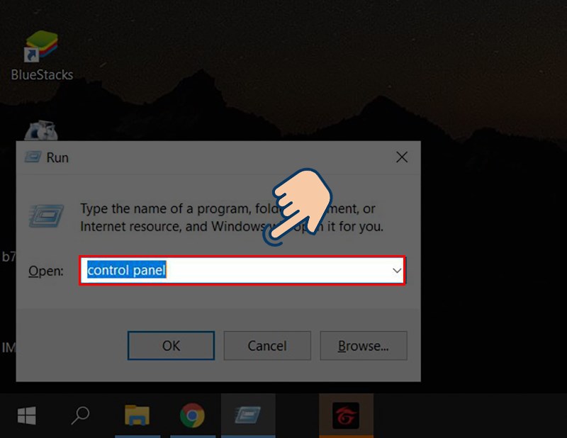 mở Control Panel