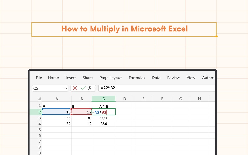 một số thủ thuật khi nhân 2 cột trong Excel