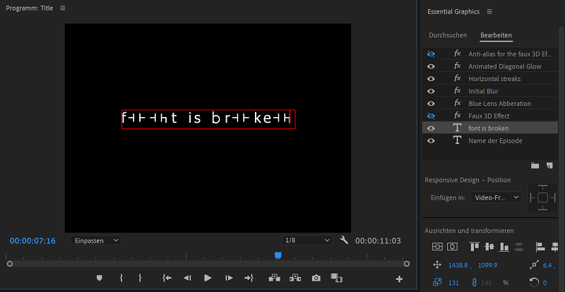 Nguyên nhân gây lỗi font trong Premiere