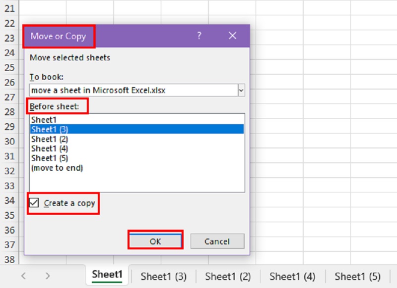 chọn Create a copy rồi nhấn OK