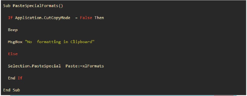 Mã VBA tạo phím tắt Format Painter trong Excel