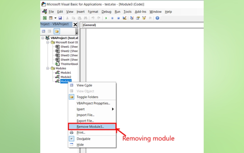Kiểm tra và loại bỏ Macro không cần thiết
