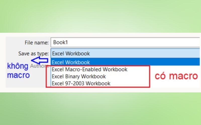 Cách lưu file Excel đúng định dạng để không bị dấu chấm than