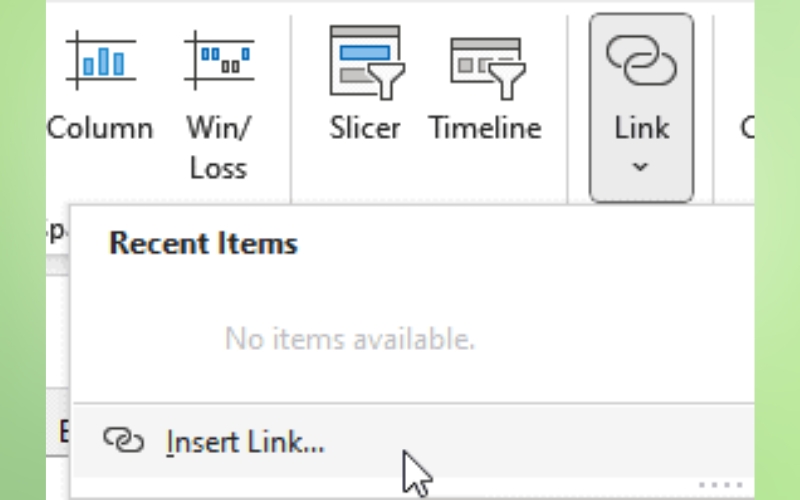 chọn Insert Hyperlink