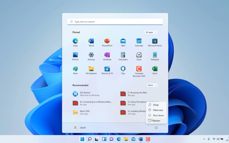 khởi động lại máy tính