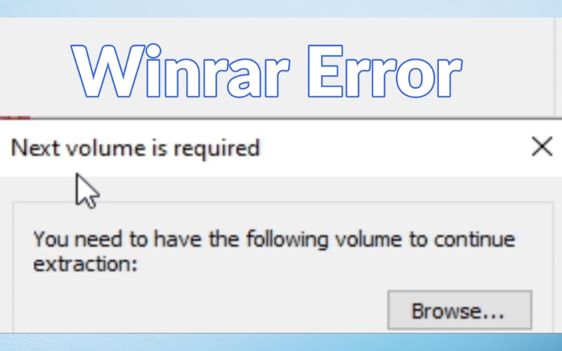 Lỗi Next volume is required thường xuất hiện khi nào