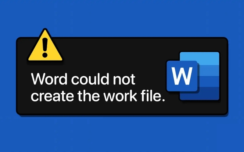 Lỗi Word could not create the work file là gì